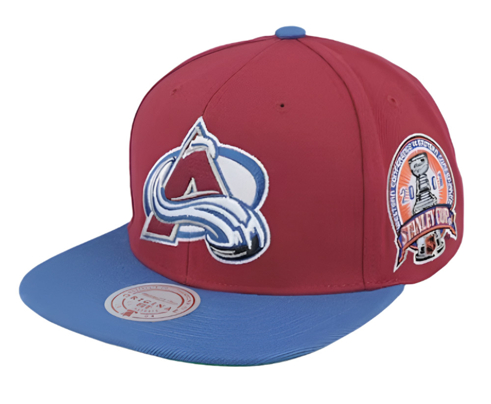 Mitchell & Ness Colorado Avalanche 2 Tone Side Patch Snapback
