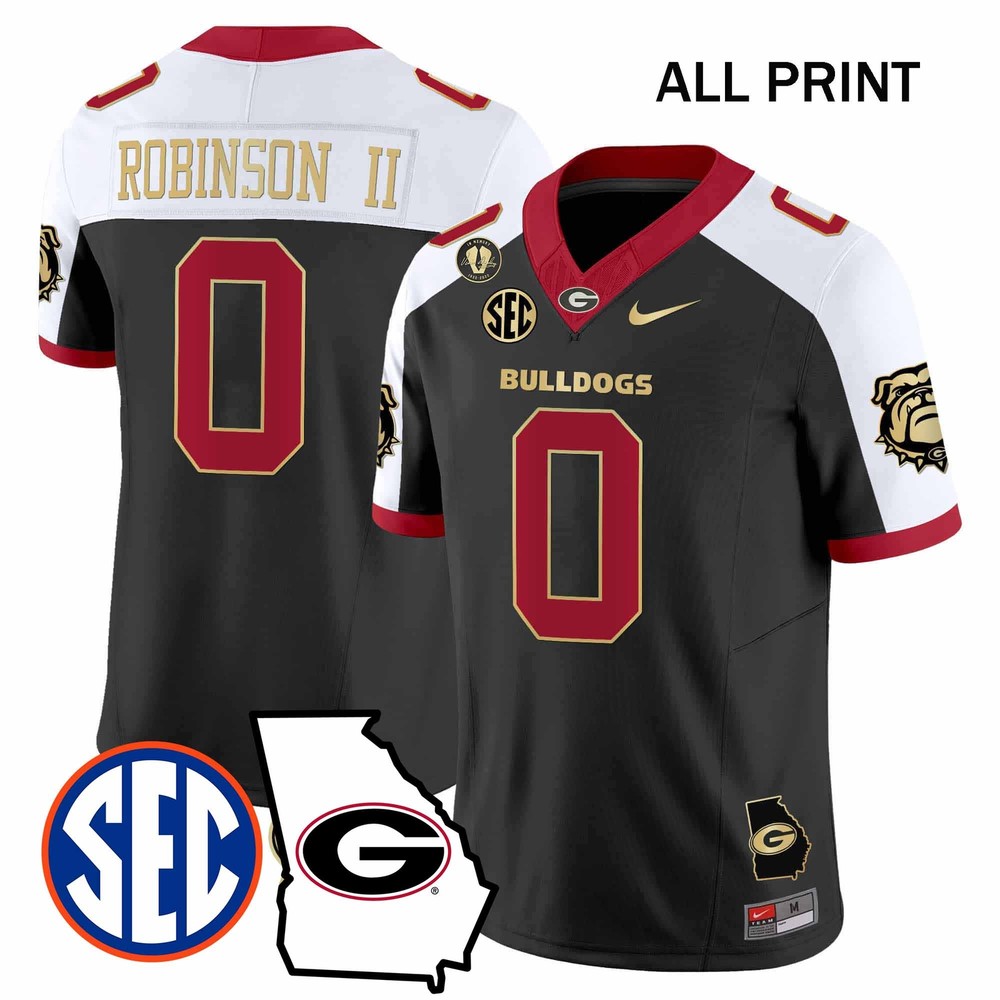 GeorgiaxBulldogs 2024 #0 RoderickxRobinsonxII Football Jersey - All Print