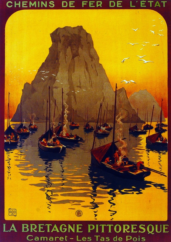 Decor Poster. Fine Graphic Art Design. Chemins de Fer Bretagne Pittoresque. 2733