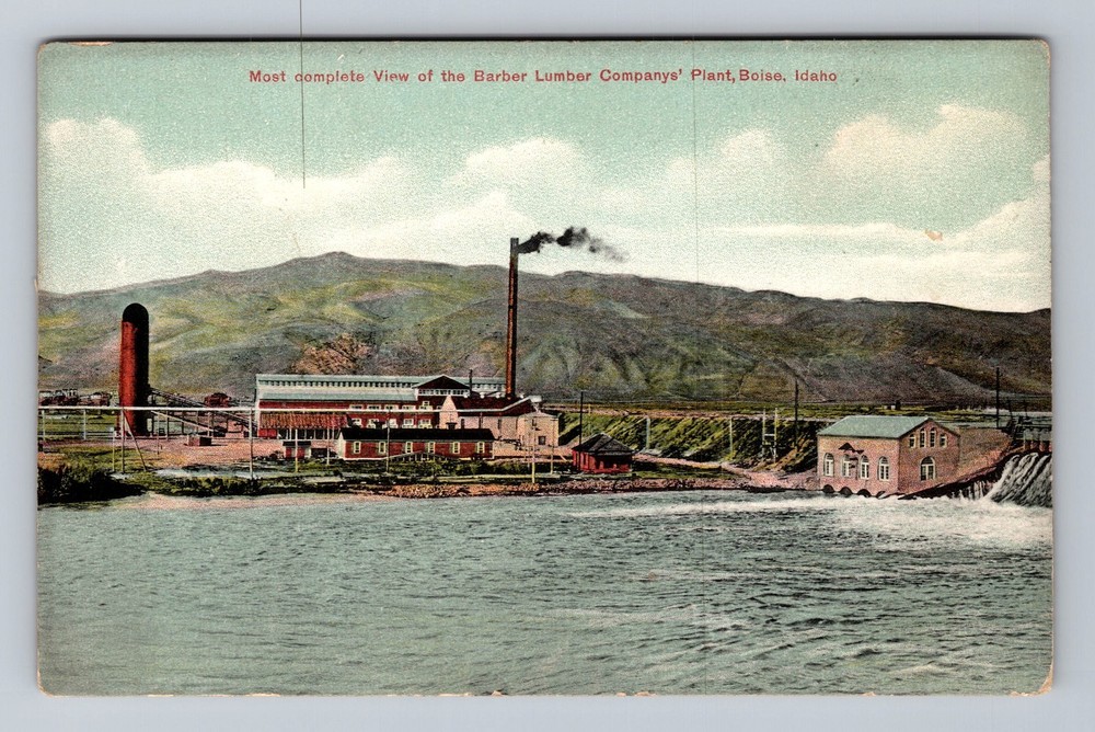 Boise ID-Idaho, View Of The Barber Lumber Company's Plant, Vintage Postcard PC