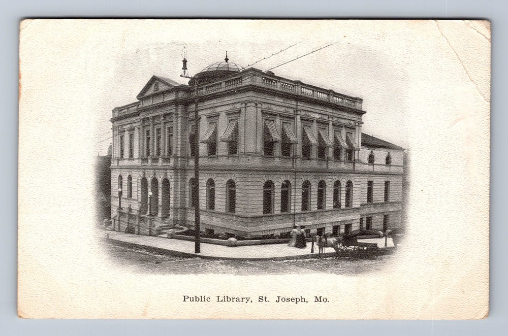 St Joseph MO-Missouri Public Library Vintage Postcard