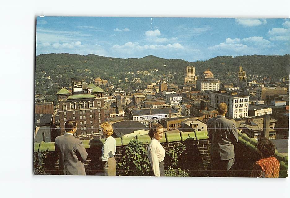 Postcard View of the Asheville skyline Asheville North Carolina USA