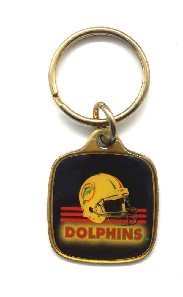 Vintage Miami Dolphins NFL Football Team Keyring Keychain