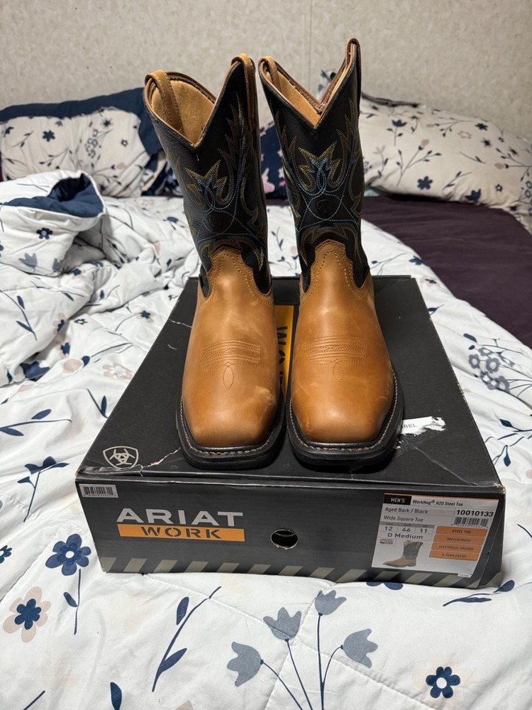 Arait 12 Men's Square Toe Steel Toe Work Boots