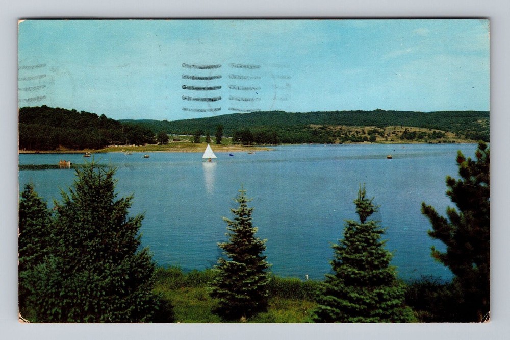 Pennsylvania PA Bedford The Lake At Shawnee State Park Vintage Postcard
