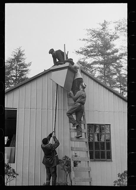 Greenbelt Maryland 1938 Prefabricated Steel House Construction Workers