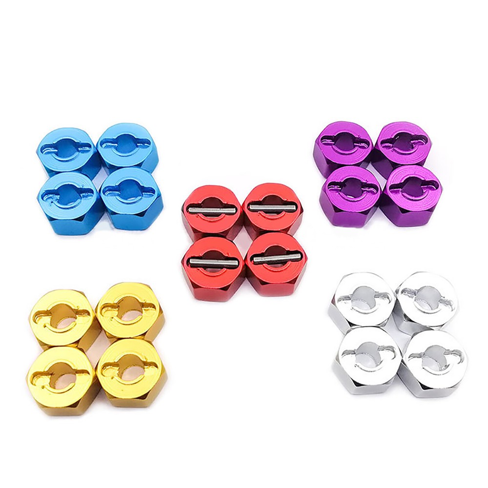 4x 12mm Alloy Hex Wheel Hub Mount Adaptor for Traxxas Slash 1/10 RC Crawlers