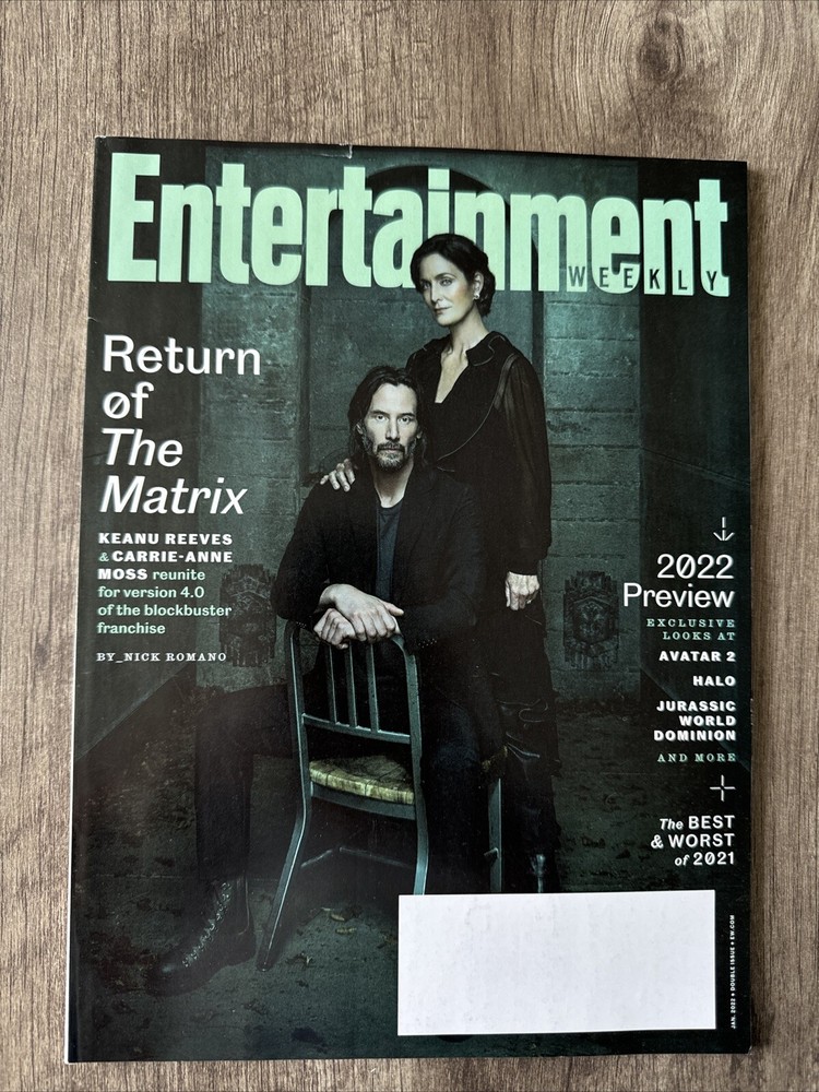 Entertainment Weekly Jan 2022 Return of the Matrix - Keanu Reeves, Outsiders