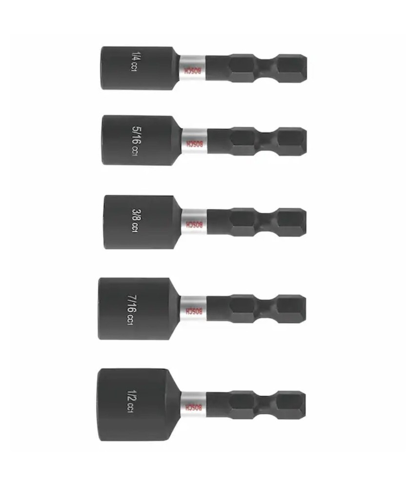 Bosch 5-Piece Impact Nutsetter Set with 1-7/8 Torsion Zone Bits ITDNSV105