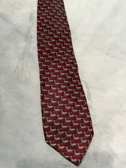 Vintage Nature Conservancy Humpback Whale Tie Red Silk Necktie Wildlife Ocean