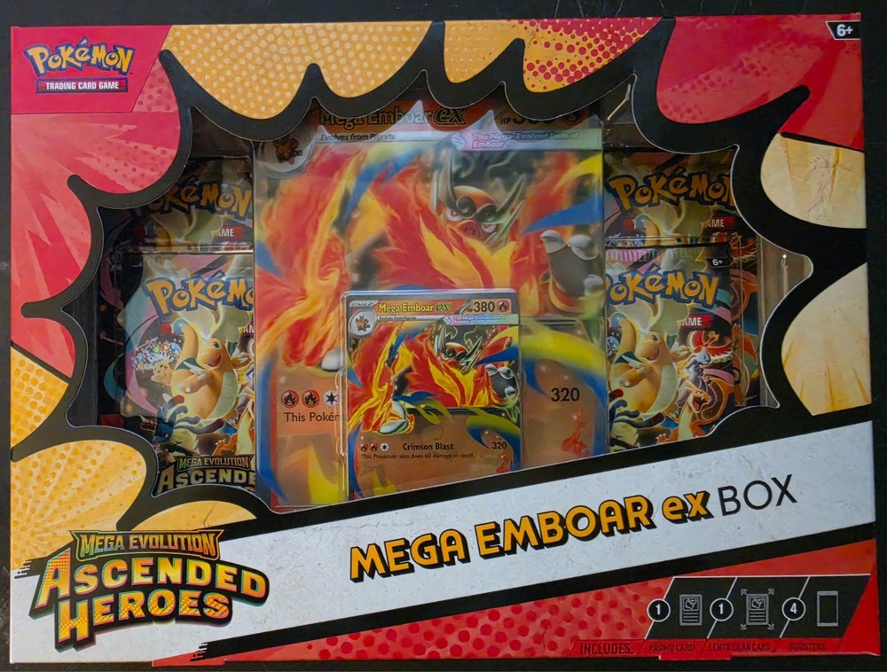 Pokemon TCG Mega Emboar EX Box Ascended Heroes Factory Sealed New