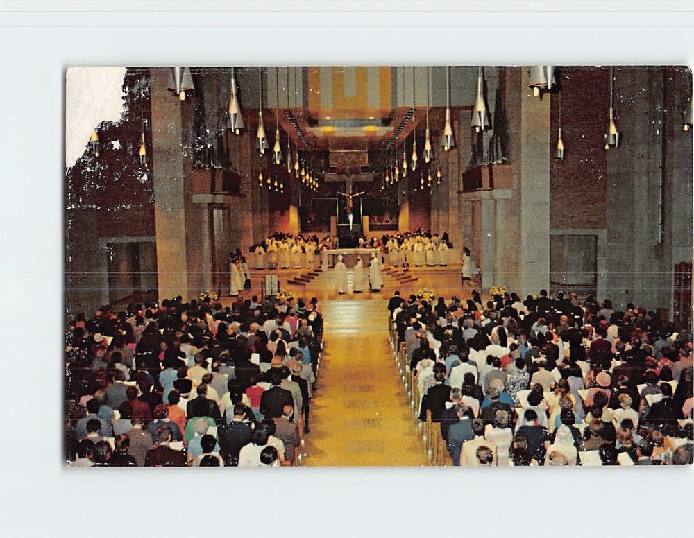 Postcard St. Benedict's Abbey Church Atchison Kansas USA