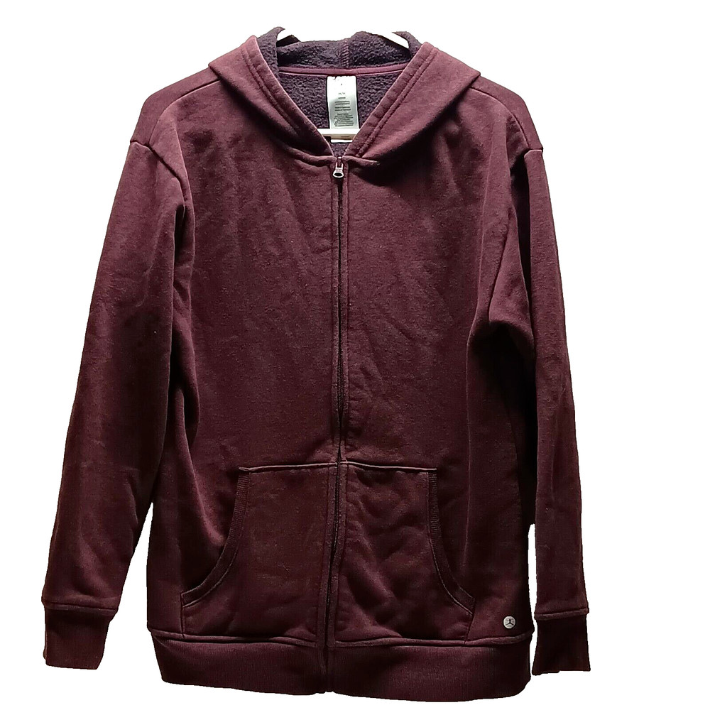Danskin Full Zip Hoodie Women's Medium Purple Long Sleeve Hooded Sweater GUC