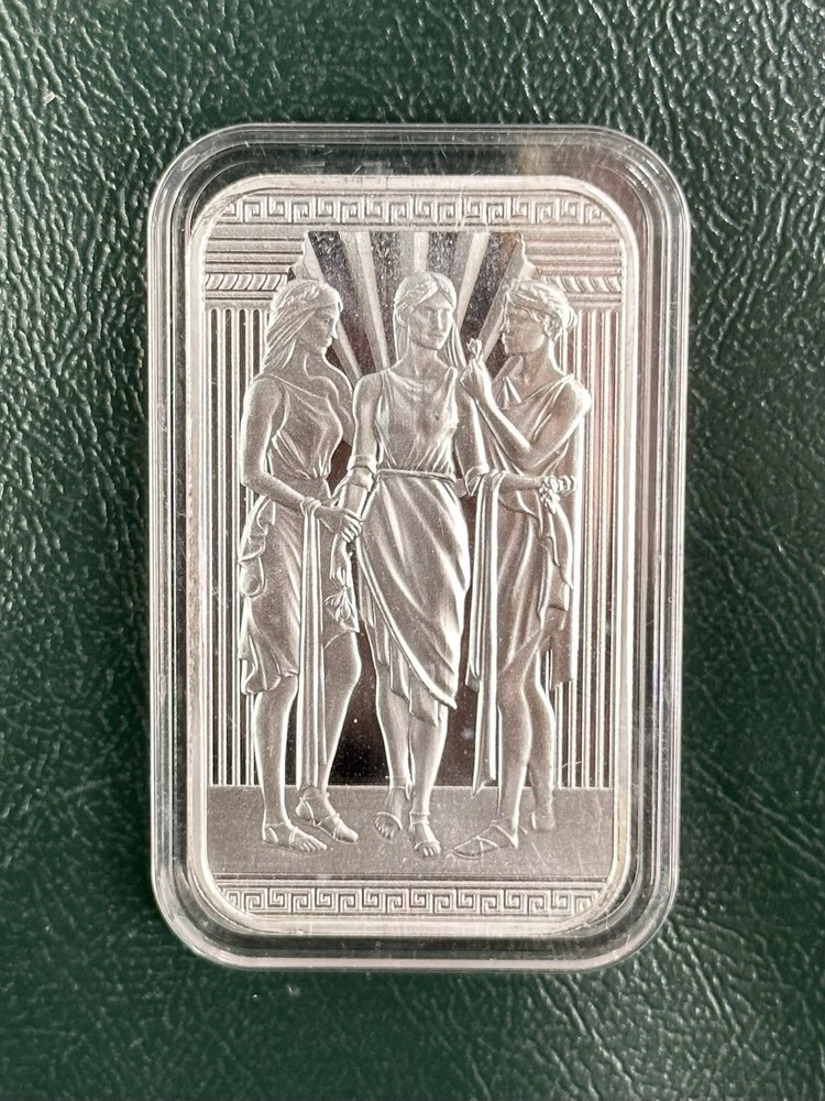 Royal Mint 1 oz Silver Art Collector Bullion Bar .9999 Fine “Three Graces”