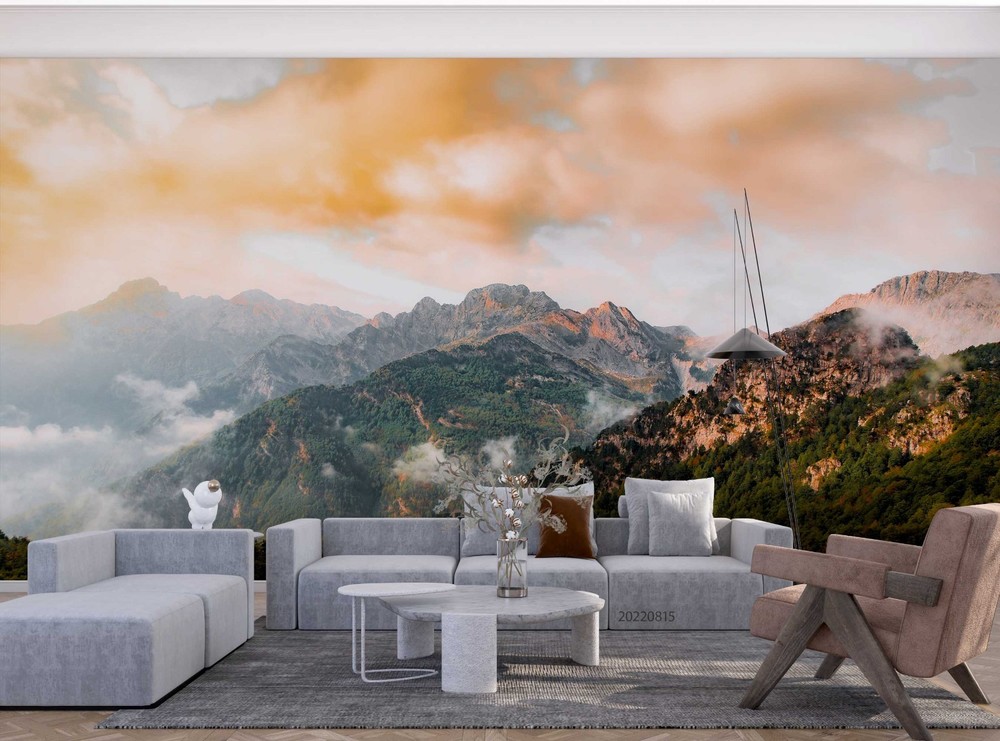 3D Mountain Forest Landscape Wall Murals Wallpaper Murals Wall Sticker