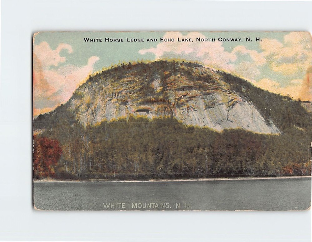 Postcard White Horse Ledge And Echo Lake White Mountains North Conway USA