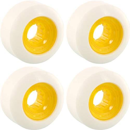 Powerflex Skates Rock Candy White Clear Yellow 54mm 84b Wheels Set of 4