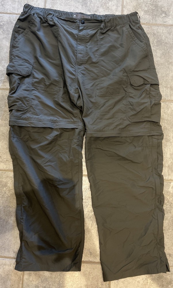REI Convertible Pants Mens 2XL 32L Nylon Zip Off Hiking Cargo Outdoor Pockets
