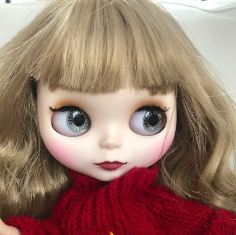 Neo Blythe Doll with Matte Face Nude Wavy Hair White Skin Collectible Toy Gift