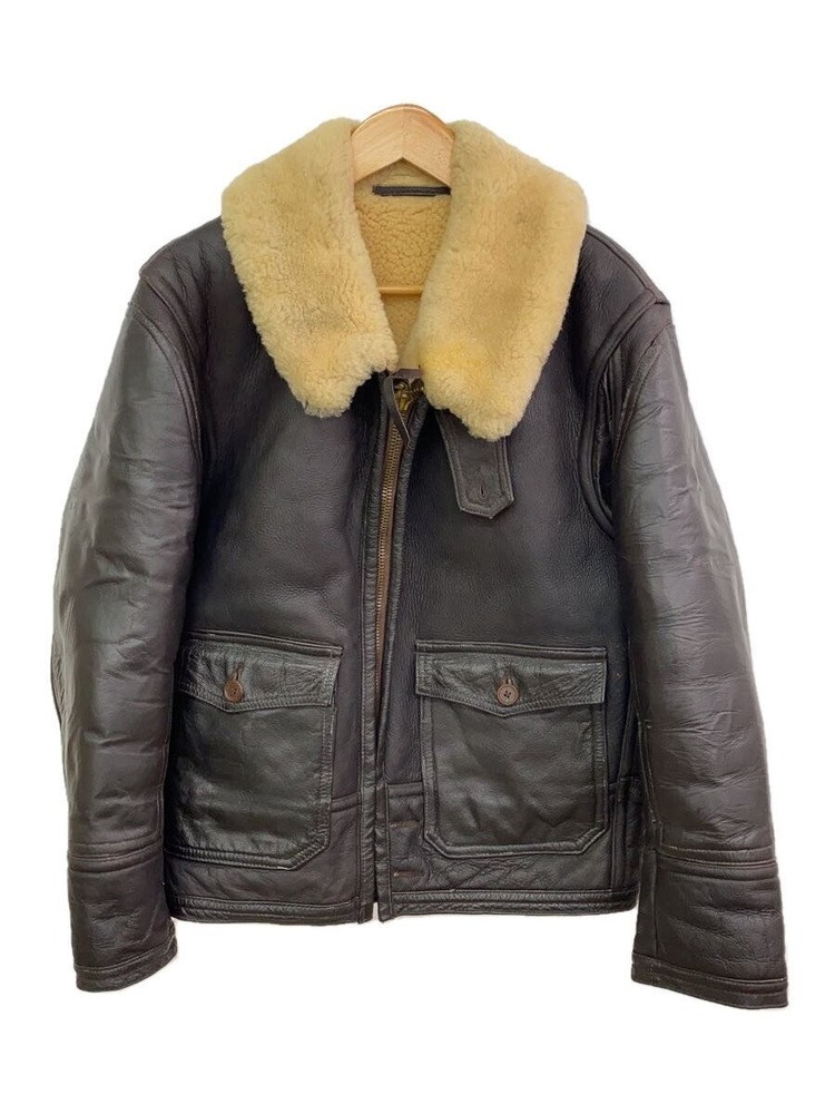 Willis & Geiger Brown Leather Blouson Jacket Size 36