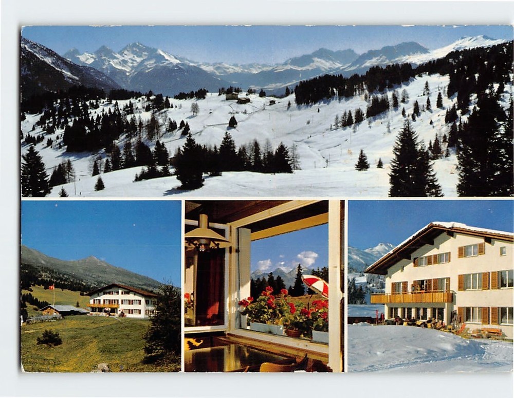 Postcard Berghotel Sporz-Davains Lenzerheide Switzerland