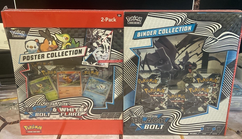 Pokemon Black Bolt and White Flare Binder + Poster Collection Sam's Club Bundle