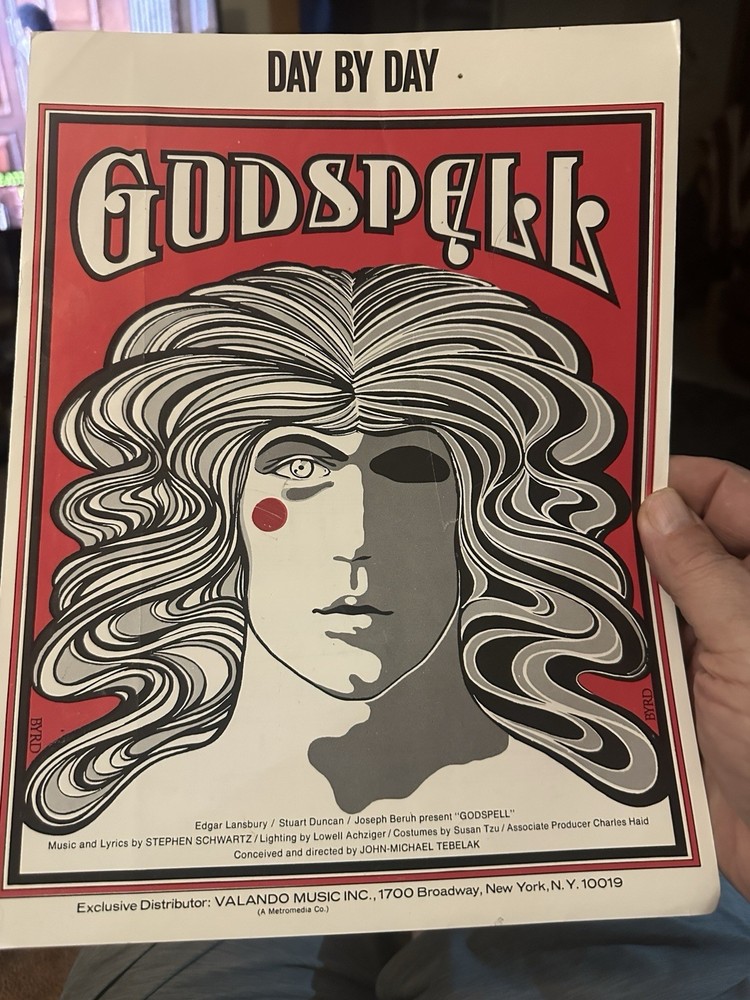 F 1971 Stage Musical Sheet Music ‘Godspell’ DAY BY DAY