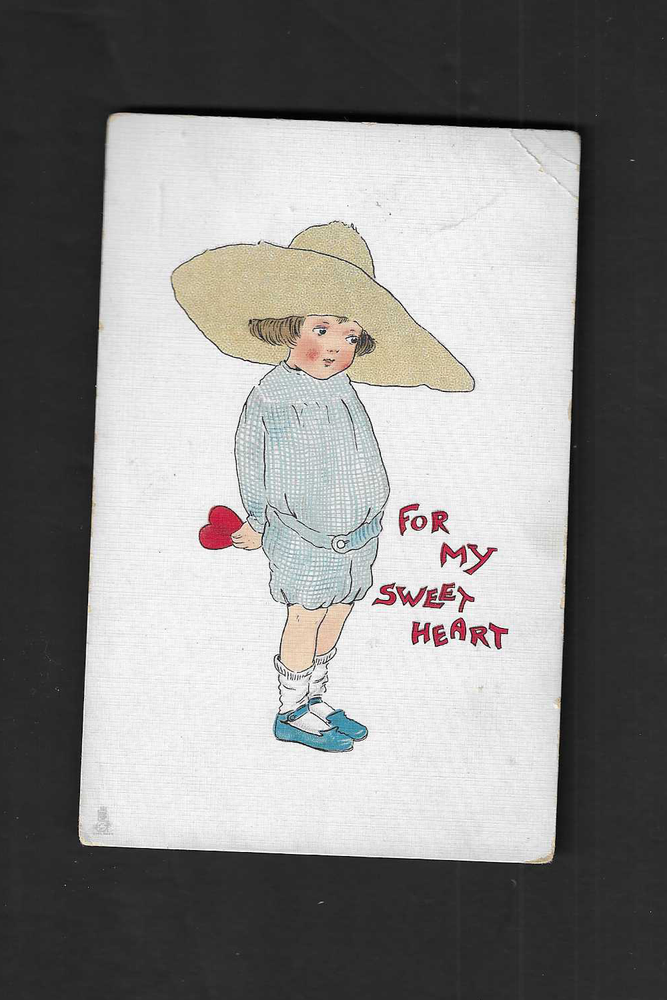 Vintage 1910s Tuck Blue Belles #73 Valentine Postcard for My Sweetheart  