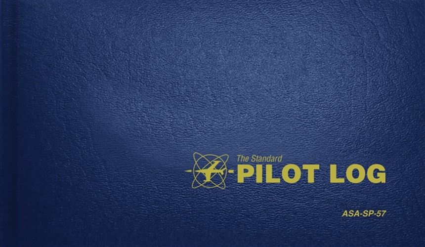 Standard Pilot Log : Navy Blue, Hardcover by Aviation Supplies & Academics, I...