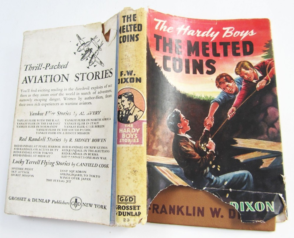 Hardy Boys The Melted Coins Hardcover #23 1946 Printing +Dust Jacket Book Gretta