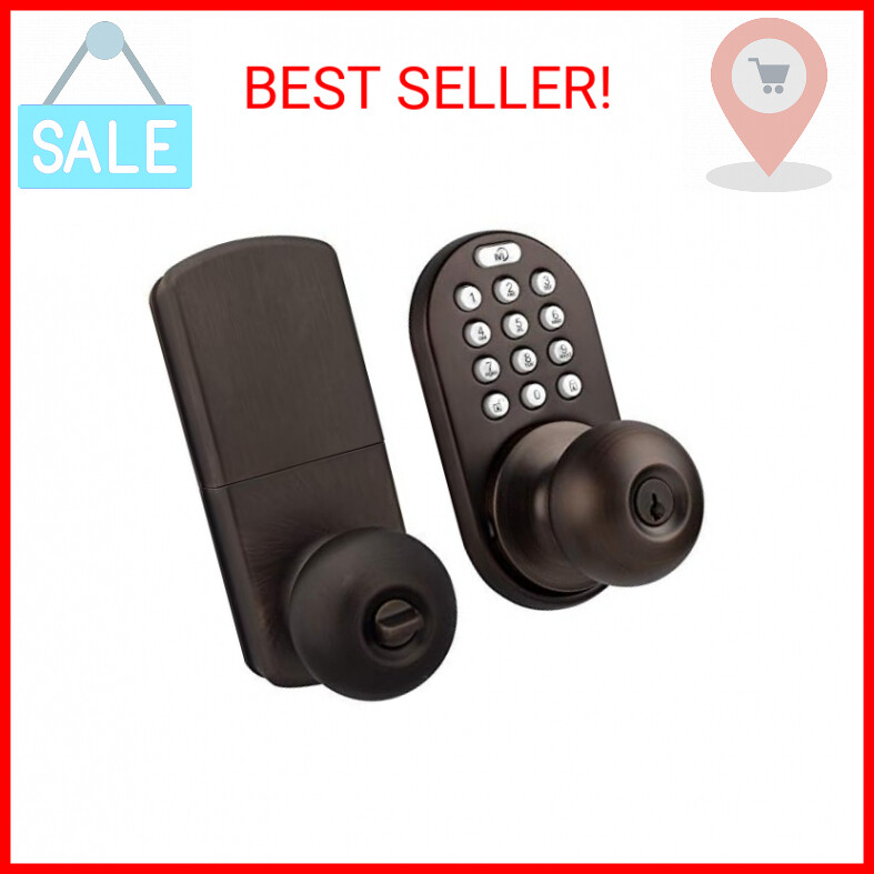 MiLocks DKK-02OB Keyless Door Lock with Touchpad in Oil Rubbed Bronze