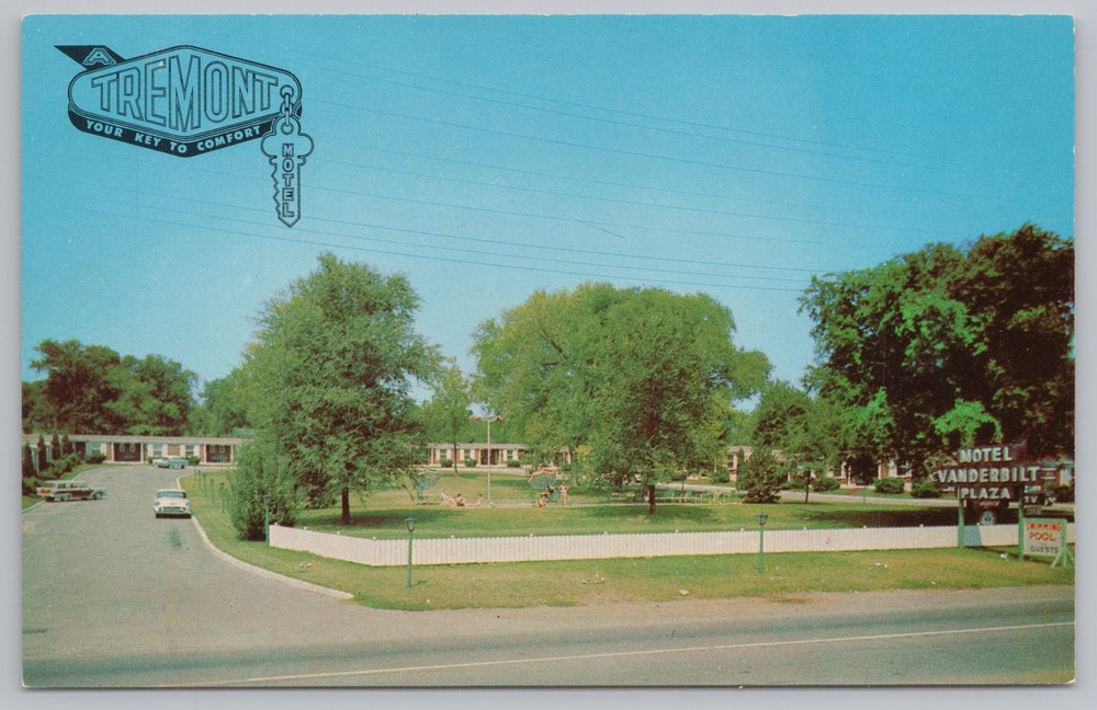 Nashville Tennessee~Vanderbilt Plaza Motel~Roadside~Vintage Postcard