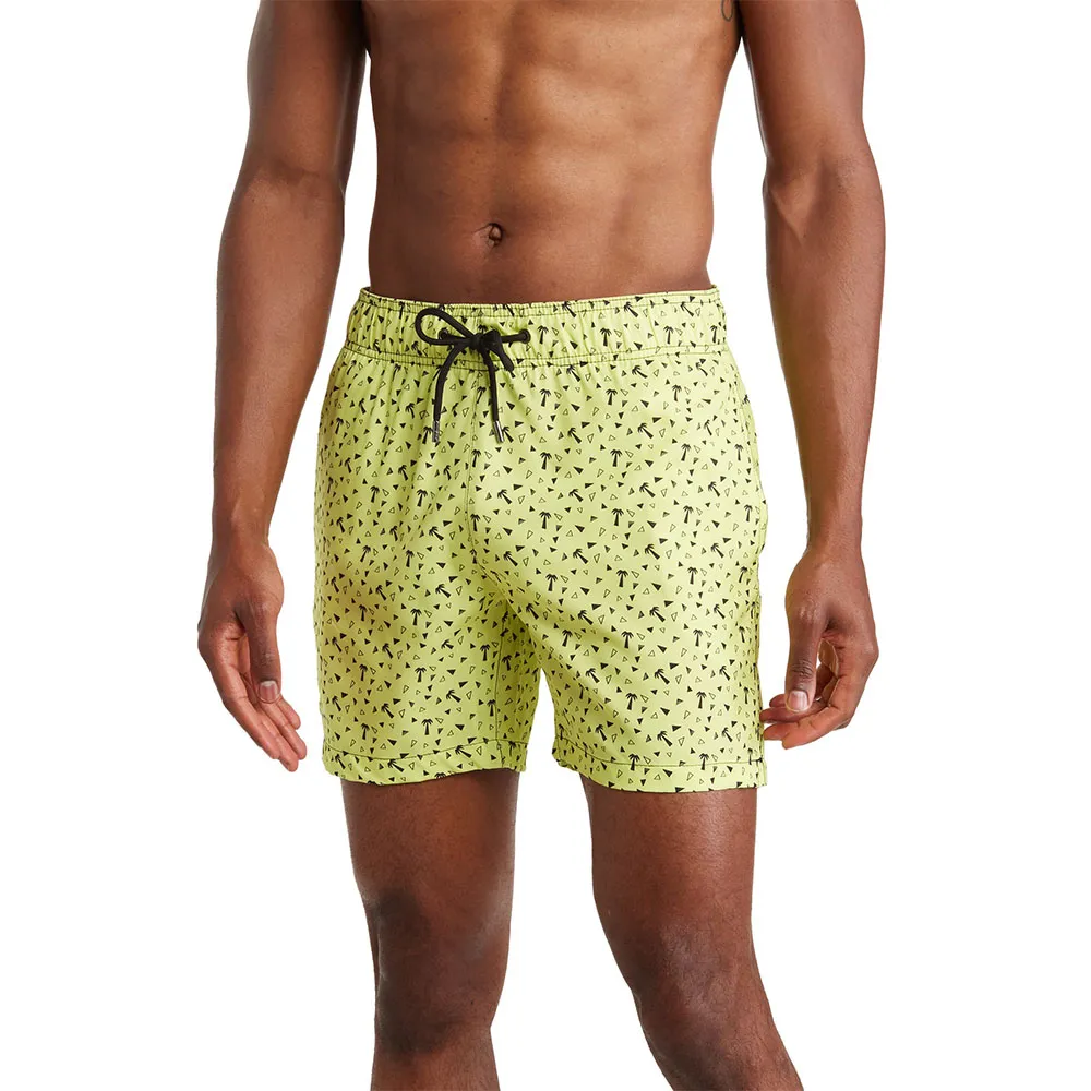 NEW! $78 MR. SWIM ABSTRACT PALM PRINT SWIM TRUNKS SZ XL-image