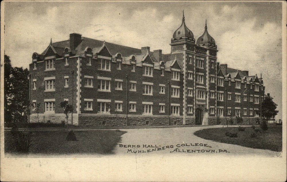 Allentown Pennsylvania Muhlenberg College Berks Hall mailed 1907 UDB postcard