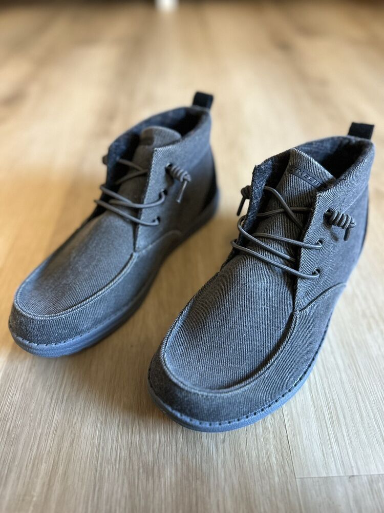 Skechers Men's Melson Chad Goga Mat Arch Relaxed Fit Shoes Gray 8.5