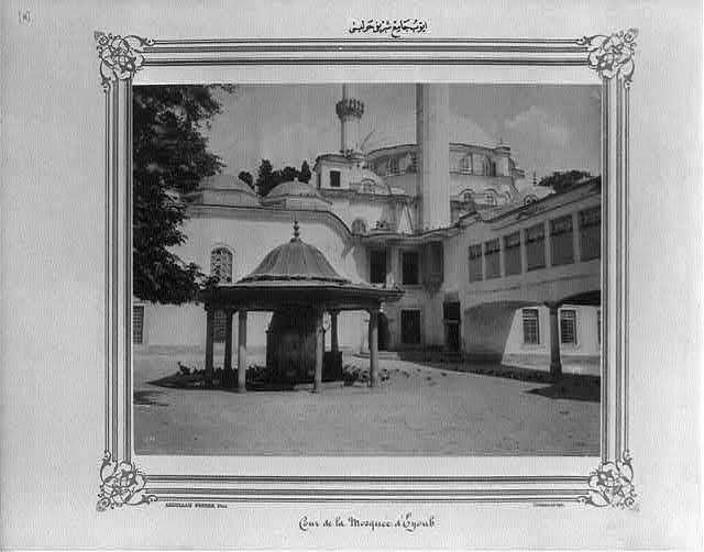The courtyard of the Eyup Camii(mosque) / Abdullah Freres,Phot.,Constantinople.