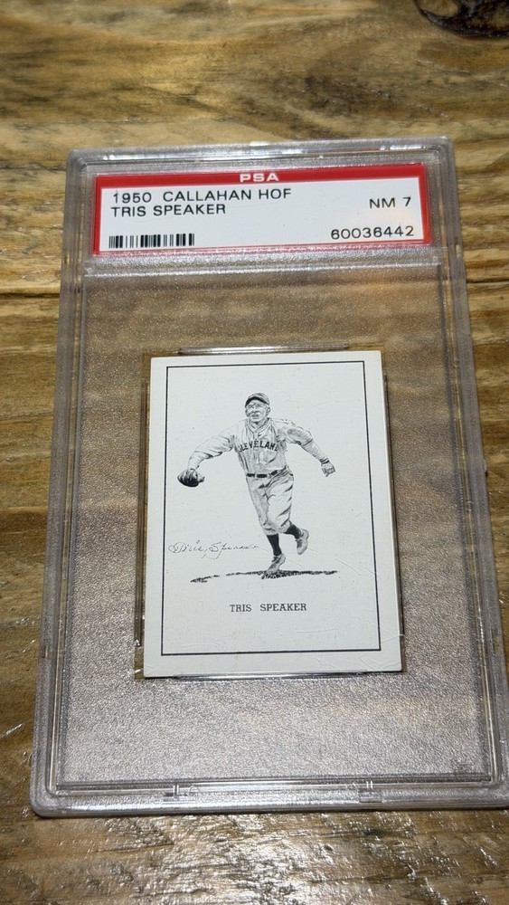 Tris Speaker 1950 Callahan Hall Of Fame Card PSA 7 NM
