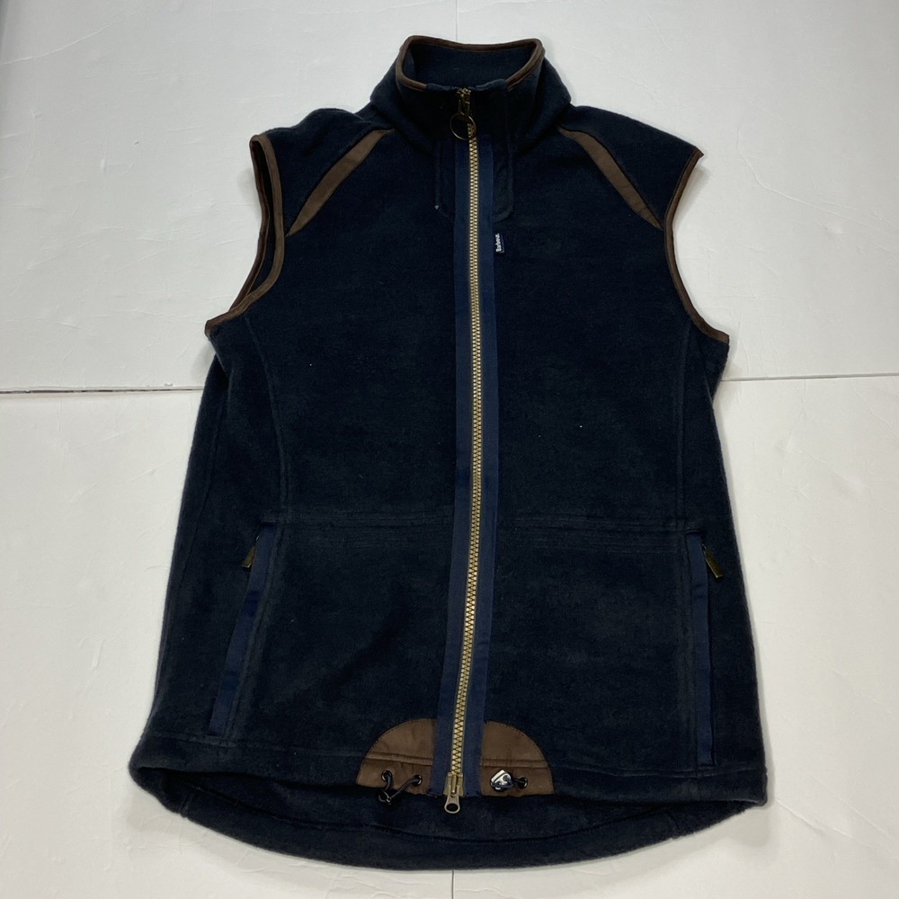 Barbour Vest Mens Medium Blue Fleece Langdale Gilet Full Zip Pockets Outdoor