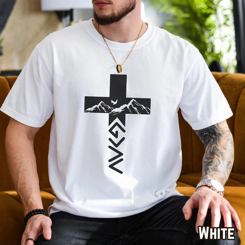 God is Greater Comfort Colors Shirt: Faith-Based Christian Tee for Men