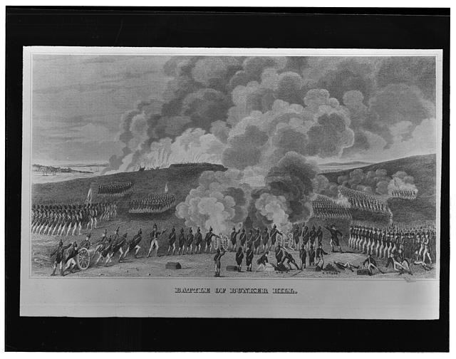 Photo:Battle of Bunker's Hill 1775 Revolutionary War Print Battle Scene