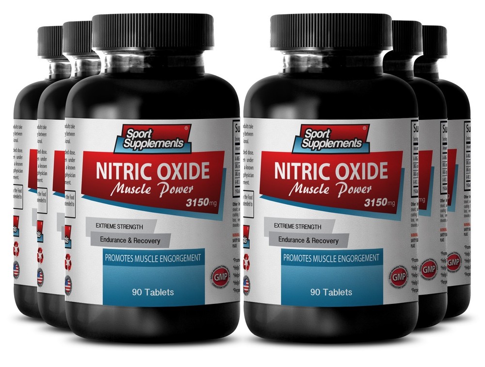 L-Arginine Supplement - Nitric Oxide Muscle Power 3150mg - Pre Workout Energy 6B
