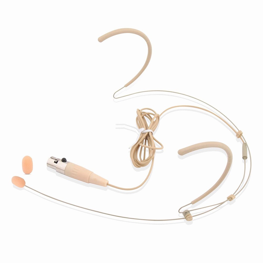 Beige Headworn Microphone for Shure Wireless WBH53 Omnidirectional Mic UR1 BLX