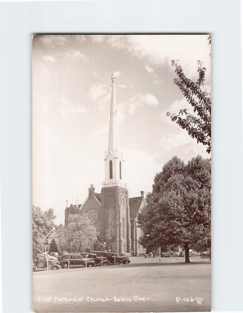 Postcard First Methodist Church Salem Oregon