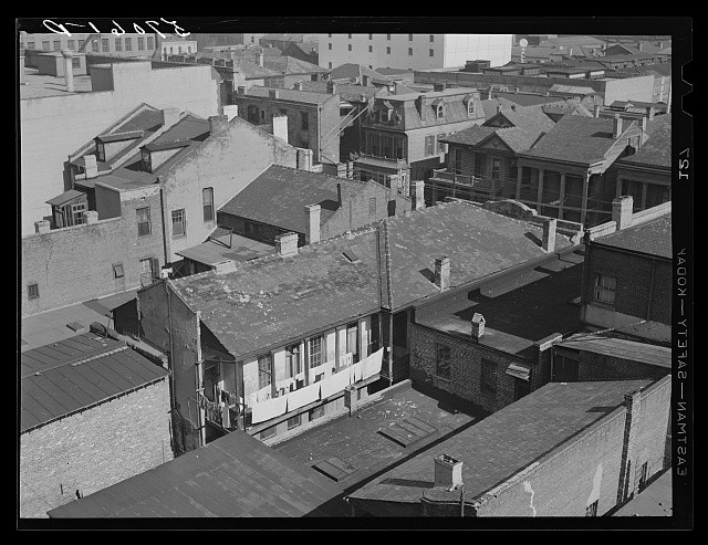 Photo:New Orleans Louisiana 1941 Old Buildings Rooftop View France Quarter