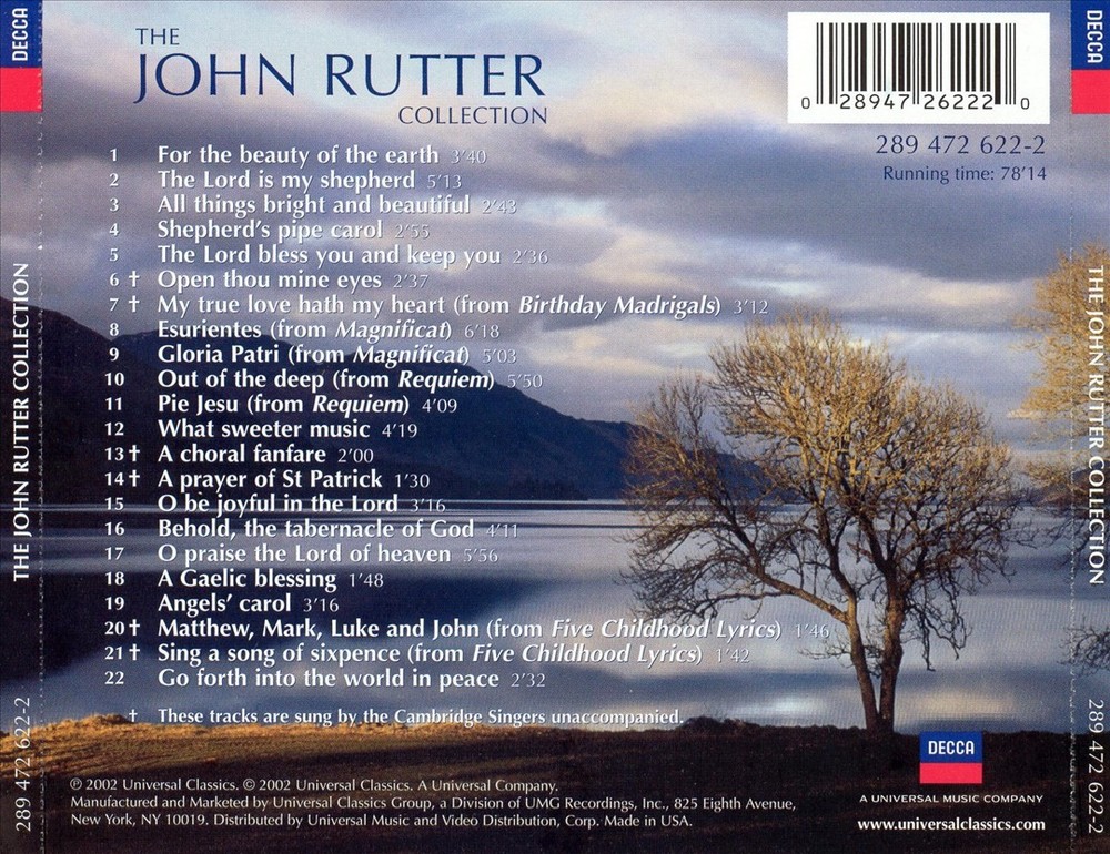 Cambridge Singers / City Of London Sinfonia John Rutter Collection New Cd