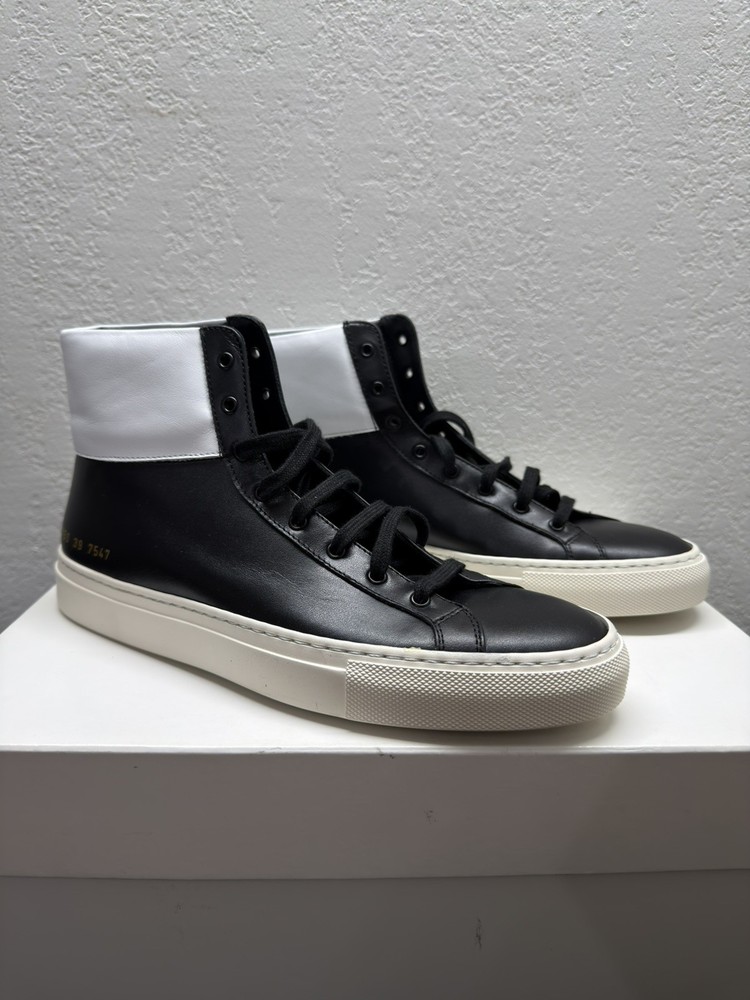 Common Projects ACHILLES RETRO HIGH BLACK 2050 Size 39 NEW-image