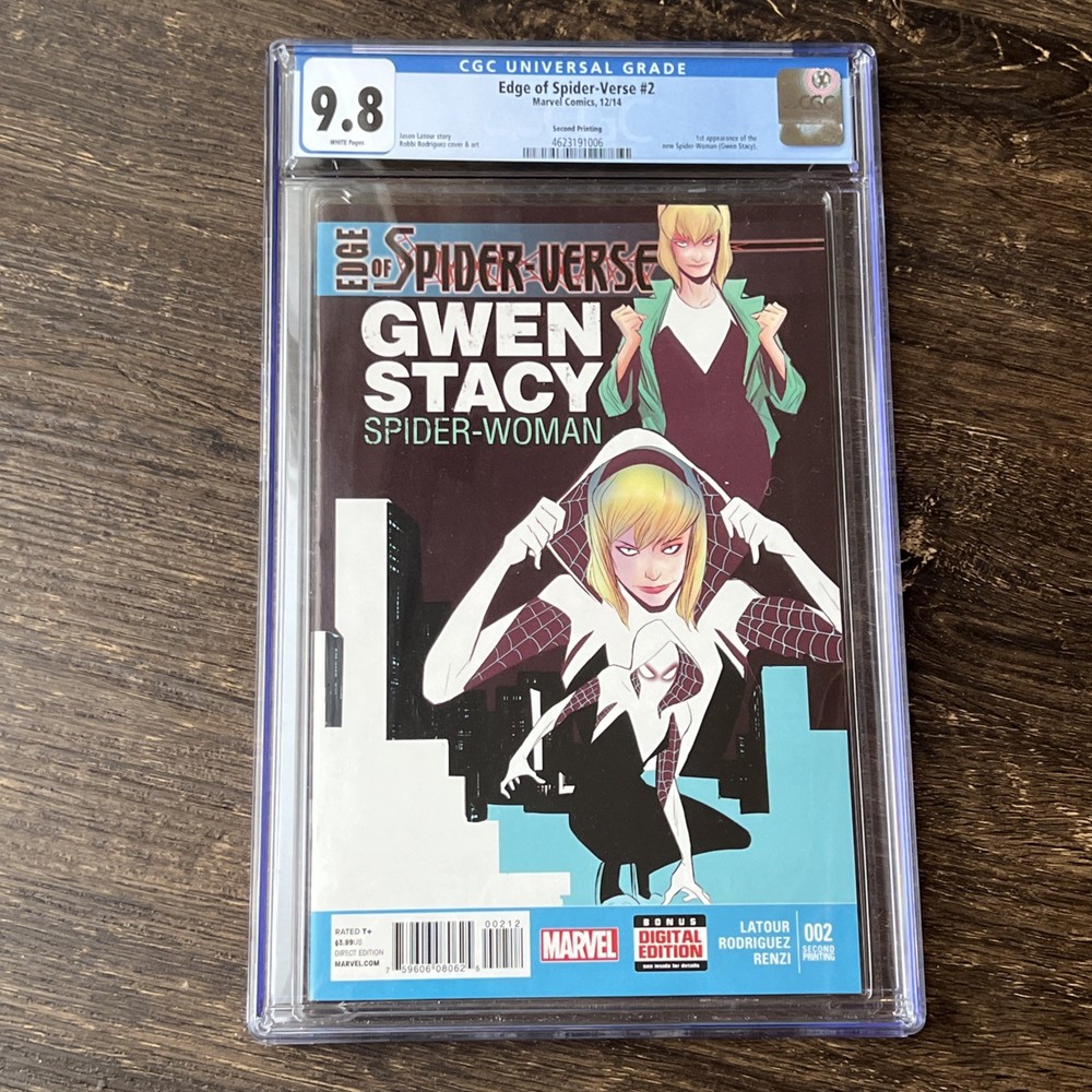 Edge of Spider-Verse #2 1st Spider-Gwen Apperance 2nd Print Variant - CGC 9.8