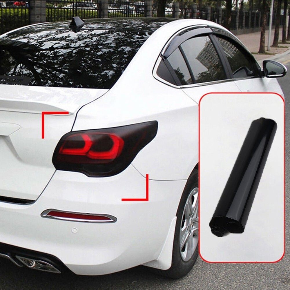 Dark Smoke Black Vinyl Film for Car Headlights Taillights Fog Lights 30x100cm UK