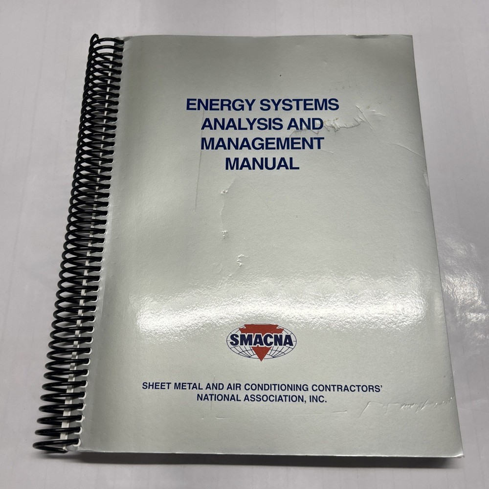 SMACNA Energy Systems Analysis & Management Manual 1st ED 1997