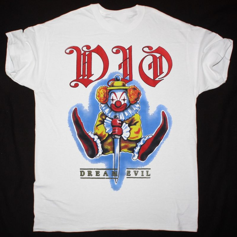 DIO Dream Evil Band Fan Gift White T-Shirt MA806